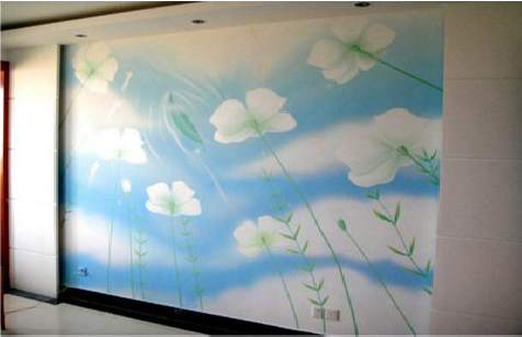 宁陕画墙绘怎么画好白云的蓬松感？