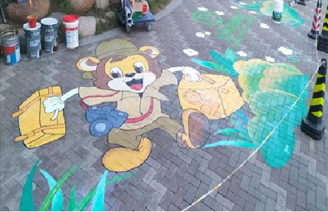 宁陕夏季画地面彩绘会遇到的问题