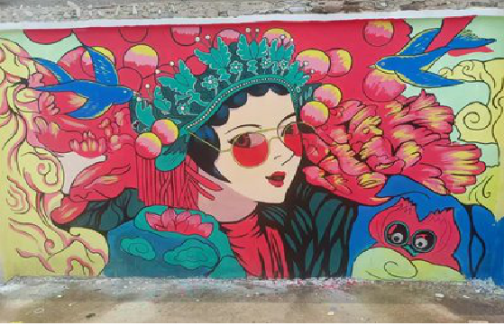 宁陕墙体彩绘-网红墙