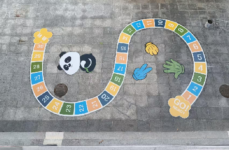 宁陕地面游戏彩绘