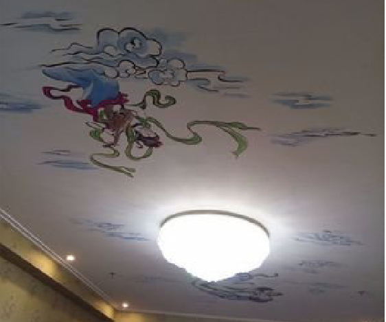 宁陕如何快速绘制天花板上的手绘墙？